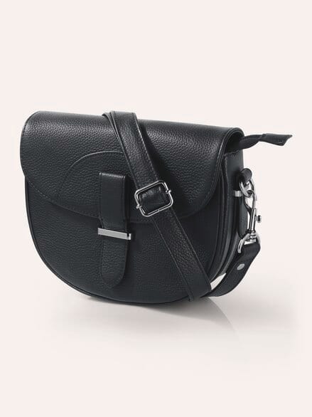 Leder Handtasche Schwarz