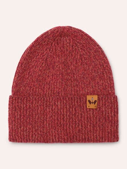 Strickmütze Dunkelrot Melange
