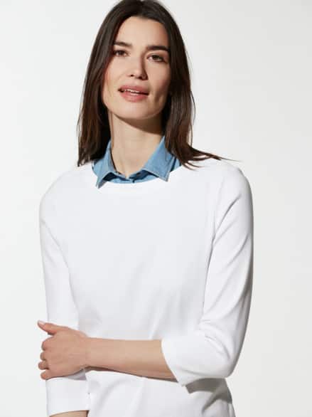 Bluseneinsatz Jeans Mittelblau