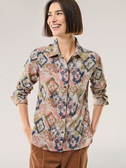 Polar-Flanell Hemdbluse Ikat Melange Polar-Flanell Hemdbluse Ikat Melange