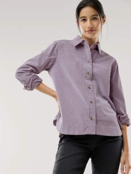 Two-Tone Cord Bluse Boxi Mauve Two-Tone Cord Bluse Boxi Mauve