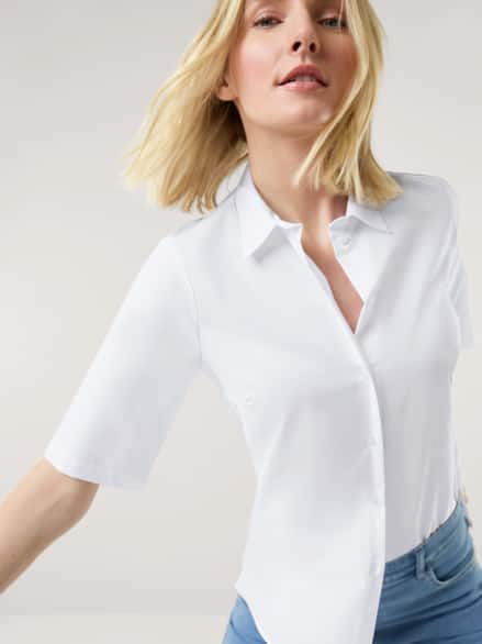 Extraglatt-Hemdbluse Everyday Weiß