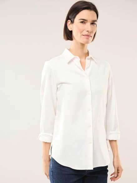 Hemdbluse aus Thermoflanell Offwhite Hemdbluse aus Thermoflanell Offwhite