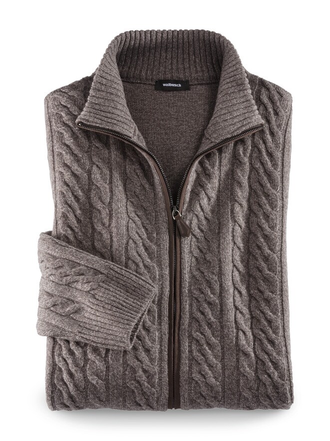 Cashmino Zopf-Strickjacke Cashmino Zopf-Strickjacke