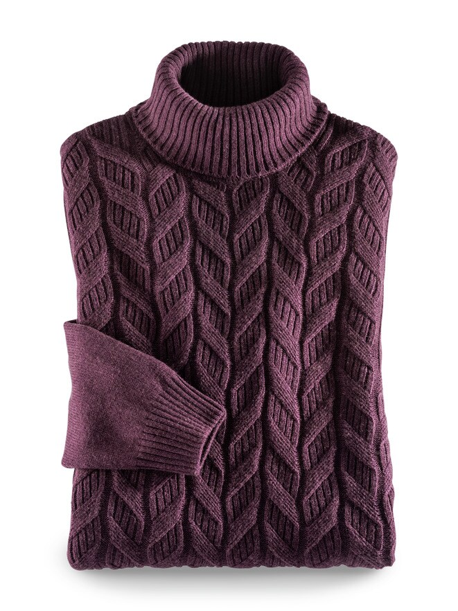 Zopf-Pullover Himalaya-Wolle Zopf-Pullover Himalaya-Wolle