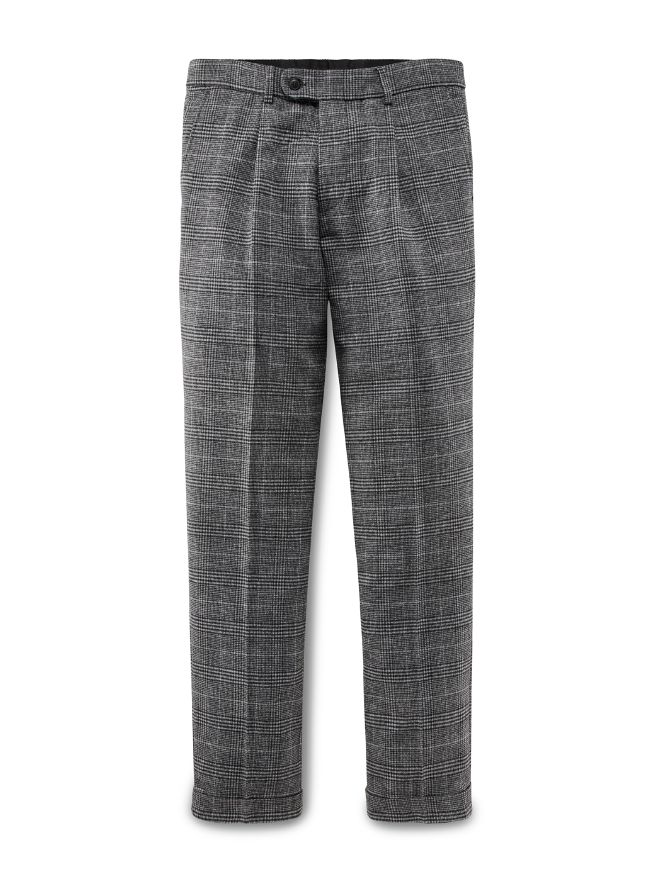 Bundfalten Glencheck Hose Bundfalten Glencheck Hose