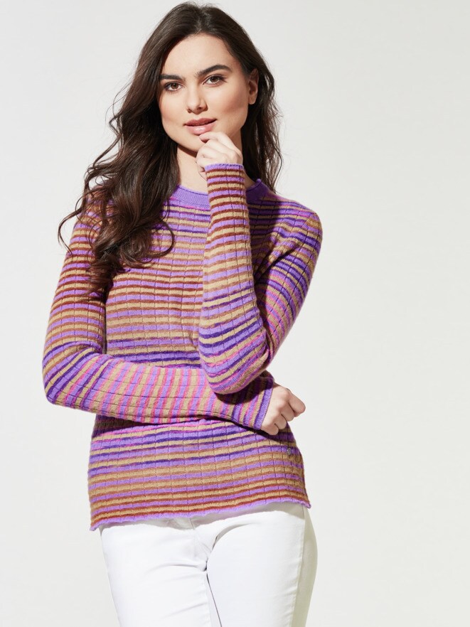 Multi-Ringel-Pullover Farbverlauf Multi-Ringel-Pullover Farbverlauf