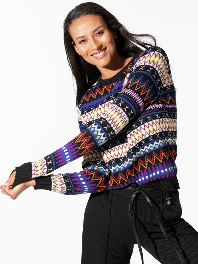 Jacquard Pullover Farbenfreude Jacquard Pullover Farbenfreude
