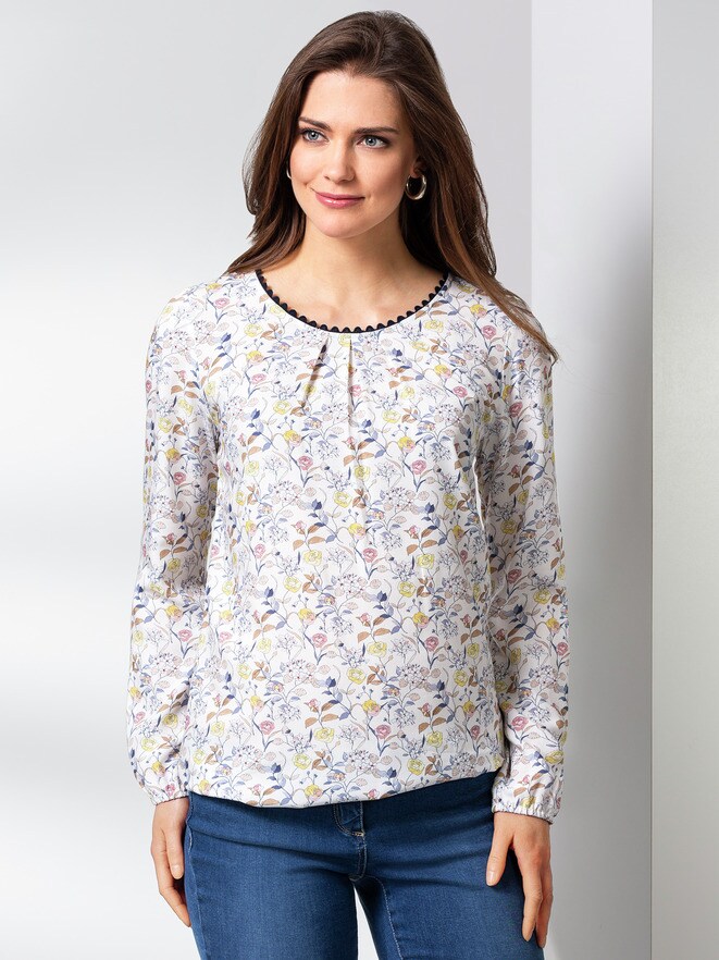 Blousonbluse Sommerblüte Blousonbluse Sommerblüte