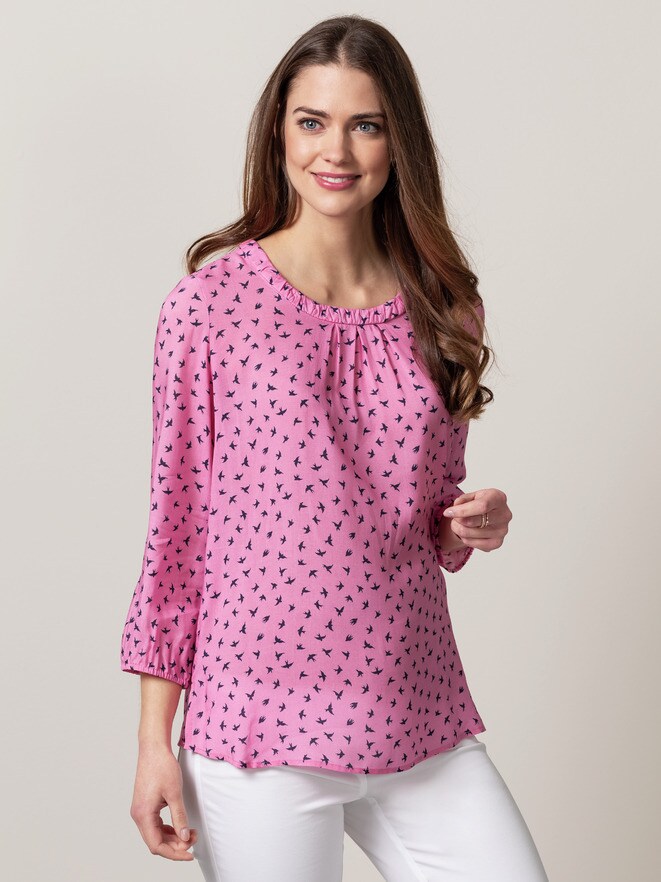Viskose Shirtbluse Wellenspiel Viskose Shirtbluse Wellenspiel
