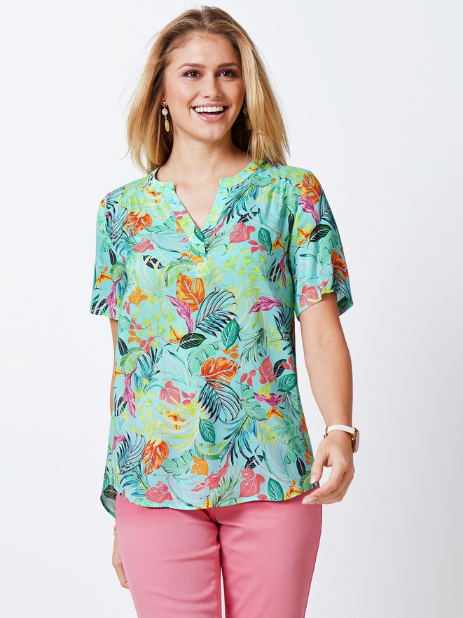 Viskose-Bluse Karibikflair Viskose-Bluse Karibikflair