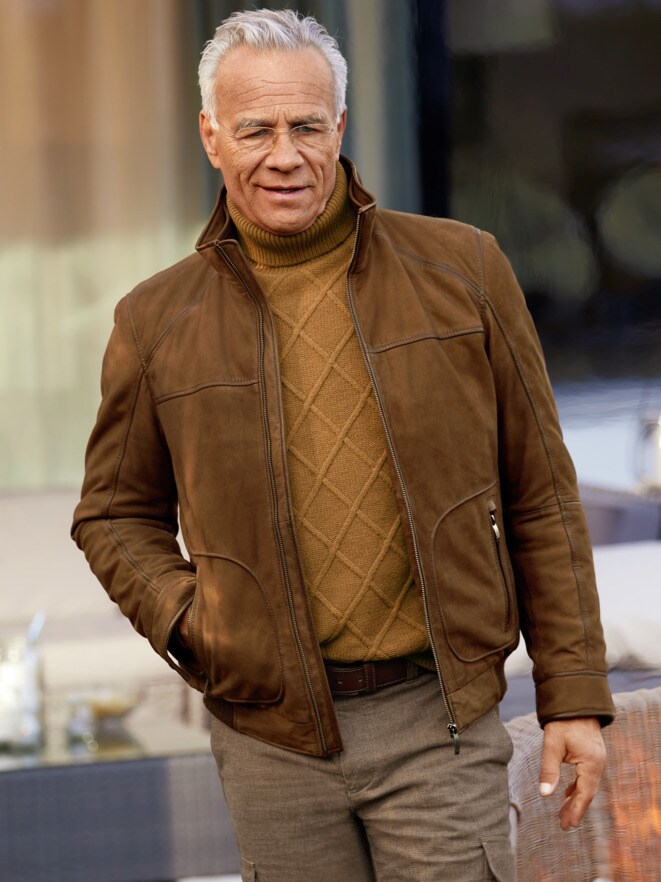 Outfit Nubukleder Blouson Outfit Nubukleder Blouson