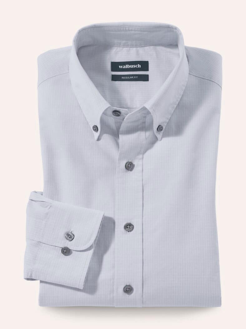 Hemd mit Kent-Kragen Button Down Grau