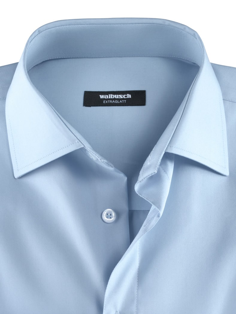Extraglatt-Hemd Kent-Kragen Hellblau