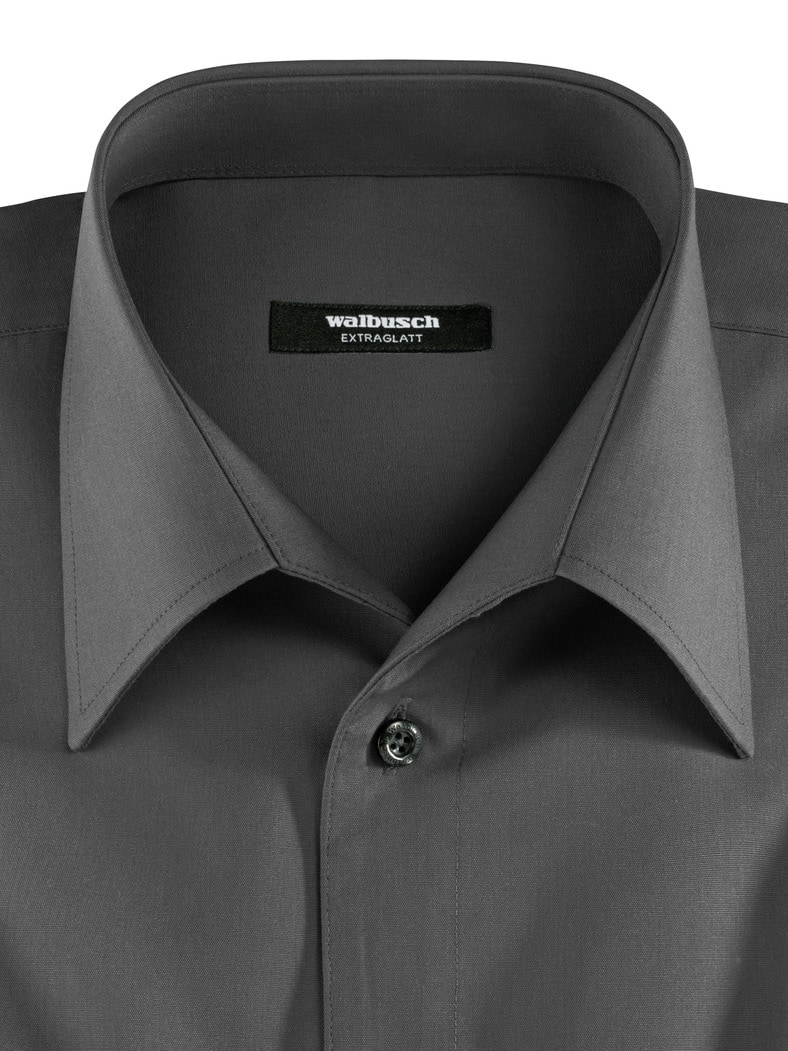 Extraglatt-Hemd Walbusch-Kragen Anthrazit