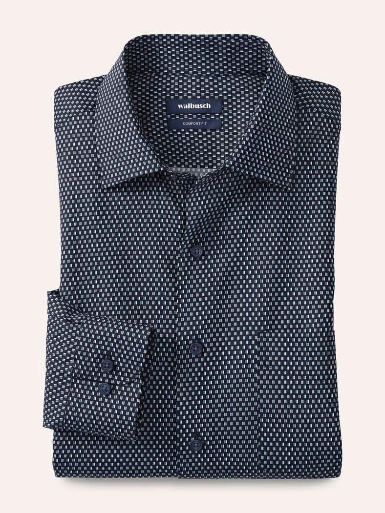 Extraglatt-Hemd Kent-Kragen Minimal Druck