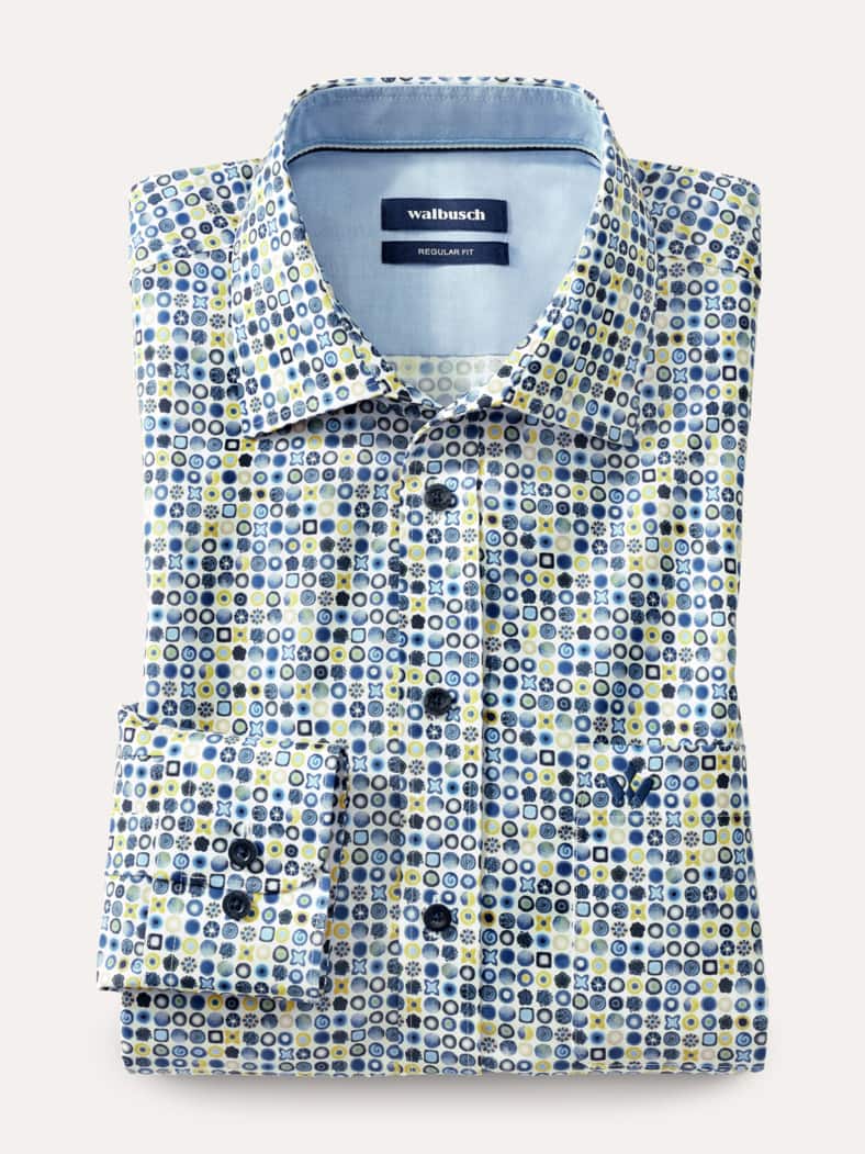 Extraglatt-Hemd Druck Multi