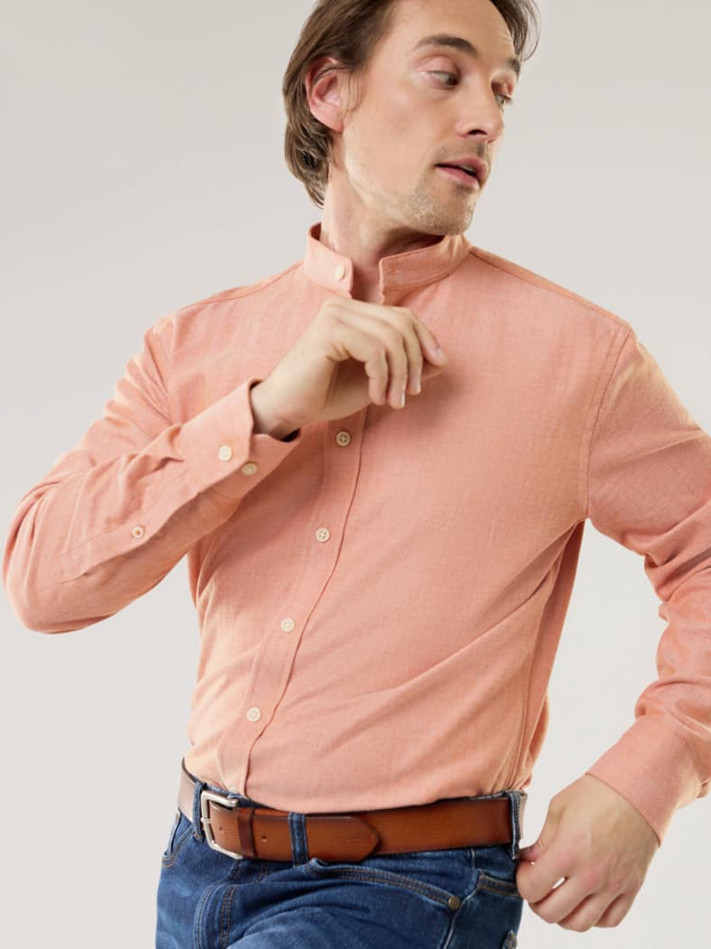 Flanell Stehkragen-Hemd Dessin 2