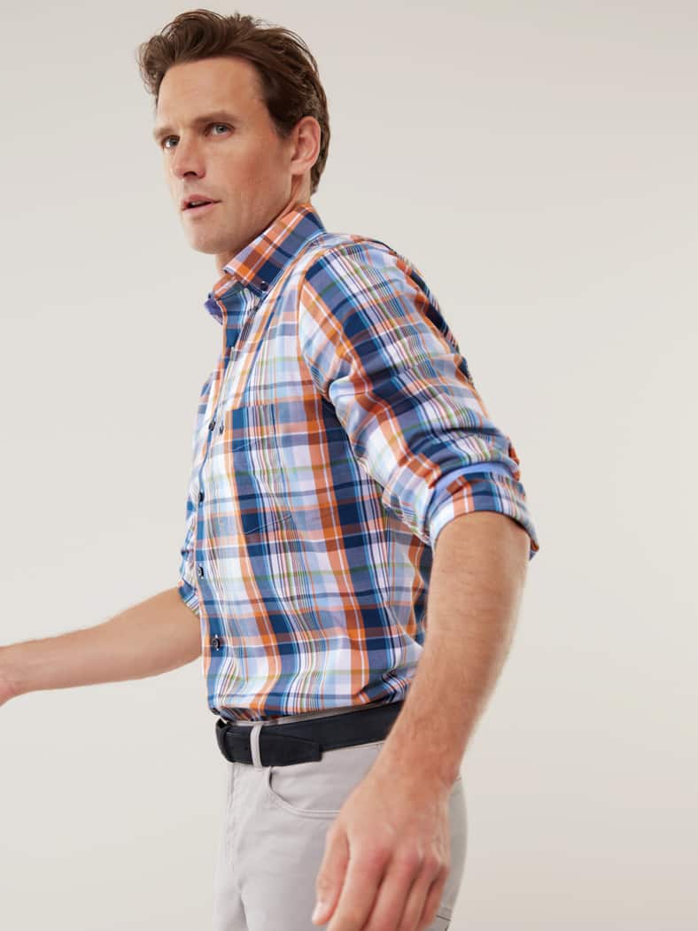 Extraglatt Hemd Frischekick Karo Marine