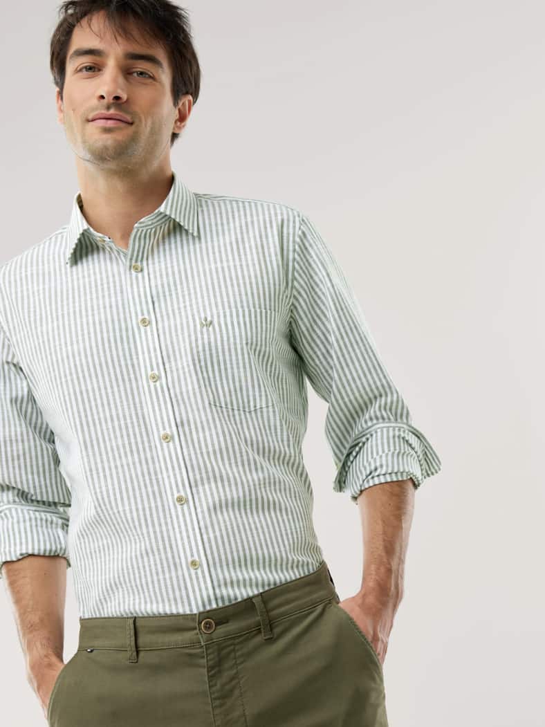 Soft-Tropical Hemd Streifen Schilf