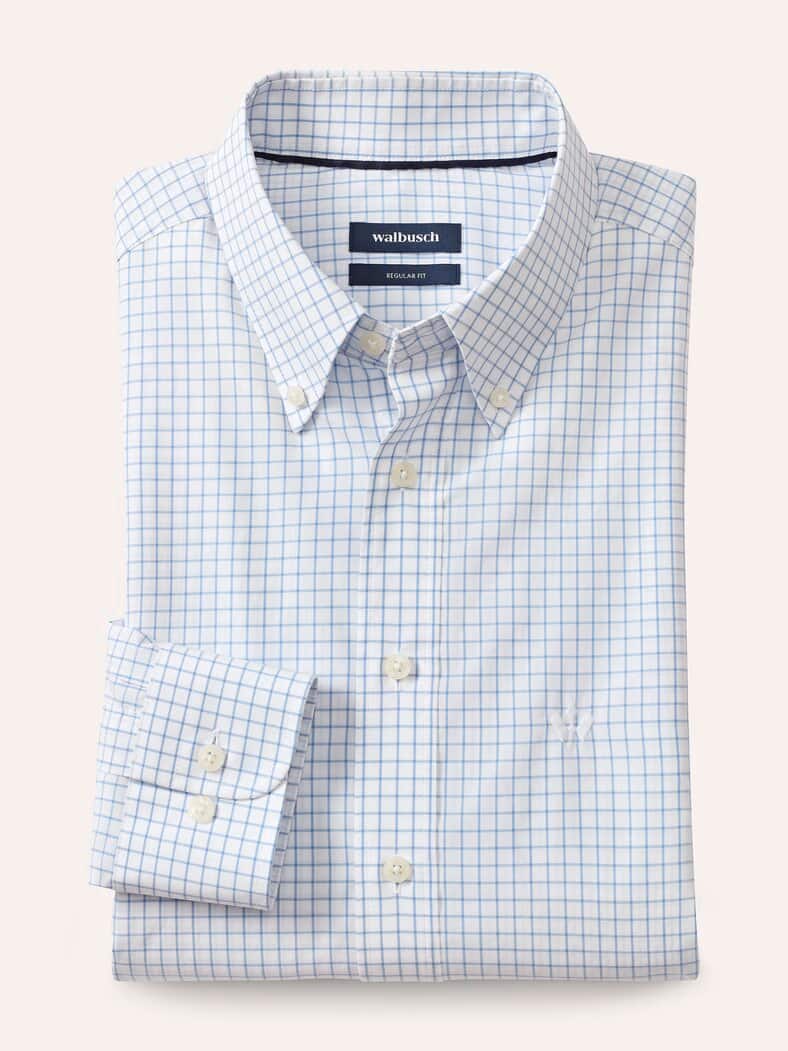 Soft-Cotton Hemd Fensterkaro Wei