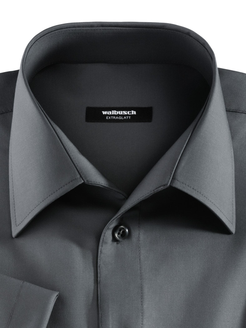 Extraglatt-Hemd Walbusch-Kragen Anthrazit