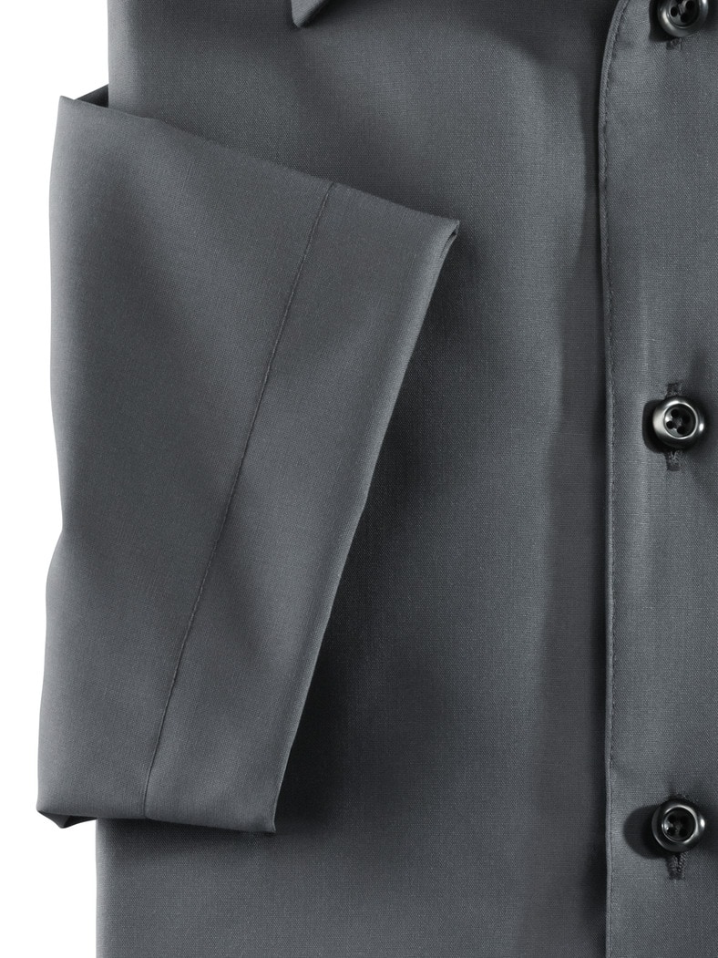 Extraglatt-Hemd Walbusch-Kragen Anthrazit