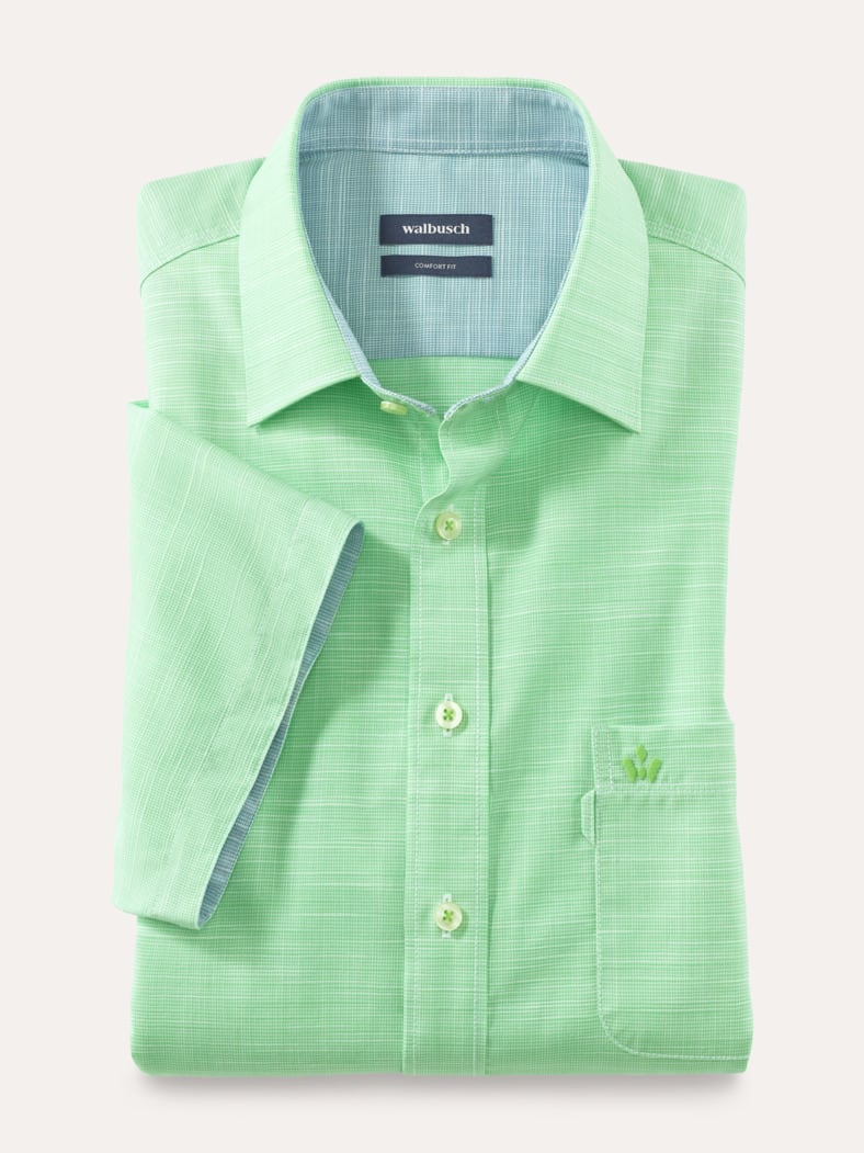 Tropical-Hemd soft & leicht Chambray Minze