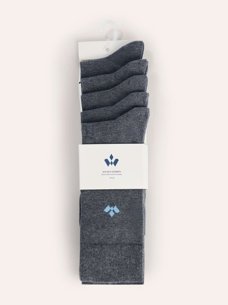 Baumwoll-Socke Everyday Grau Melange