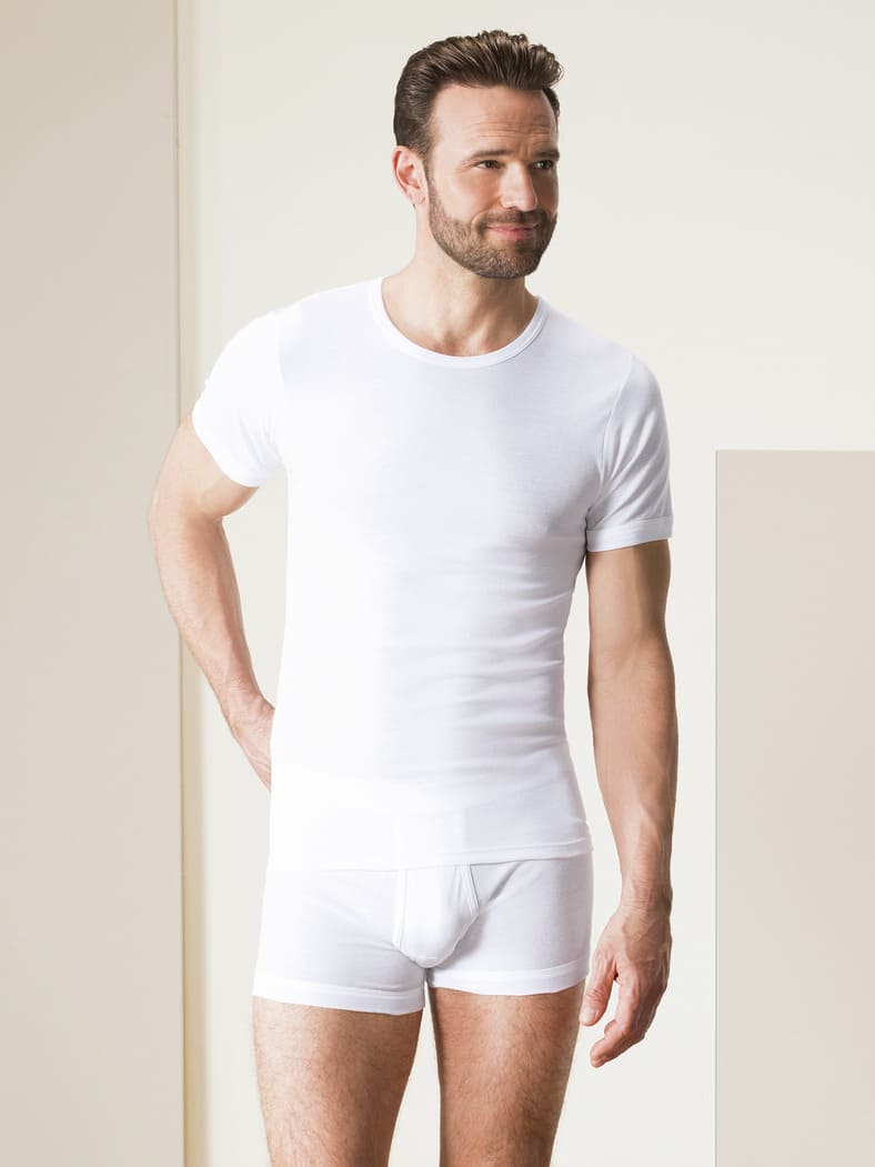 Masterclass-Rundhals-Shirt 2er-Pack Weiß