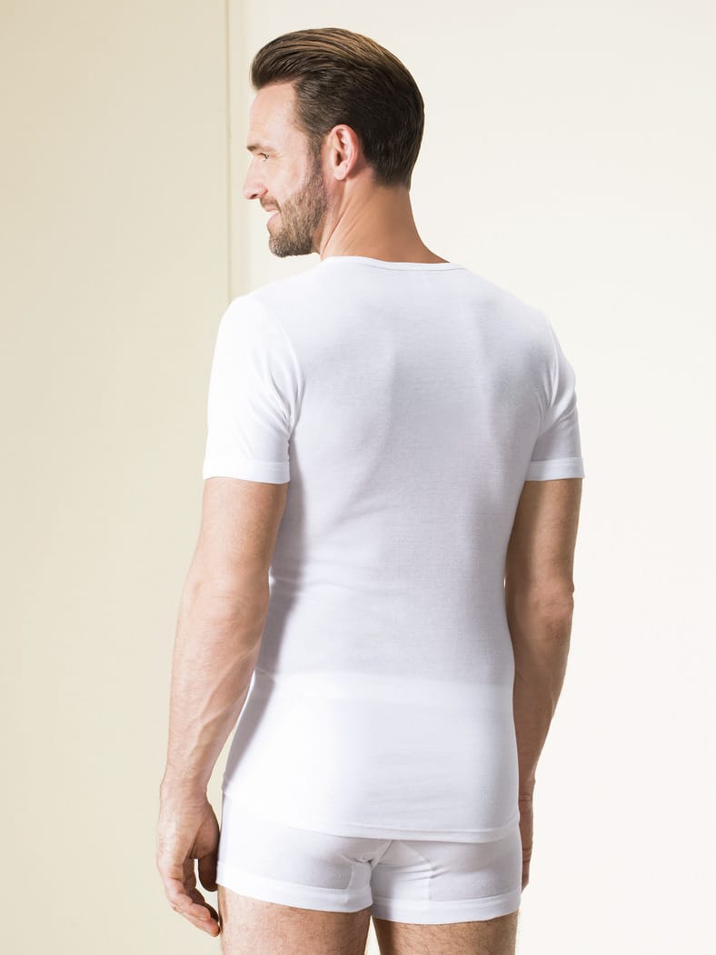 Masterclass-Rundhals-Shirt 2er-Pack Weiß