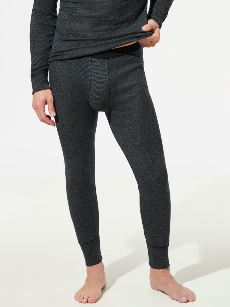 Thermo-Hose lang 2er-Pack Anthrazit Gestr