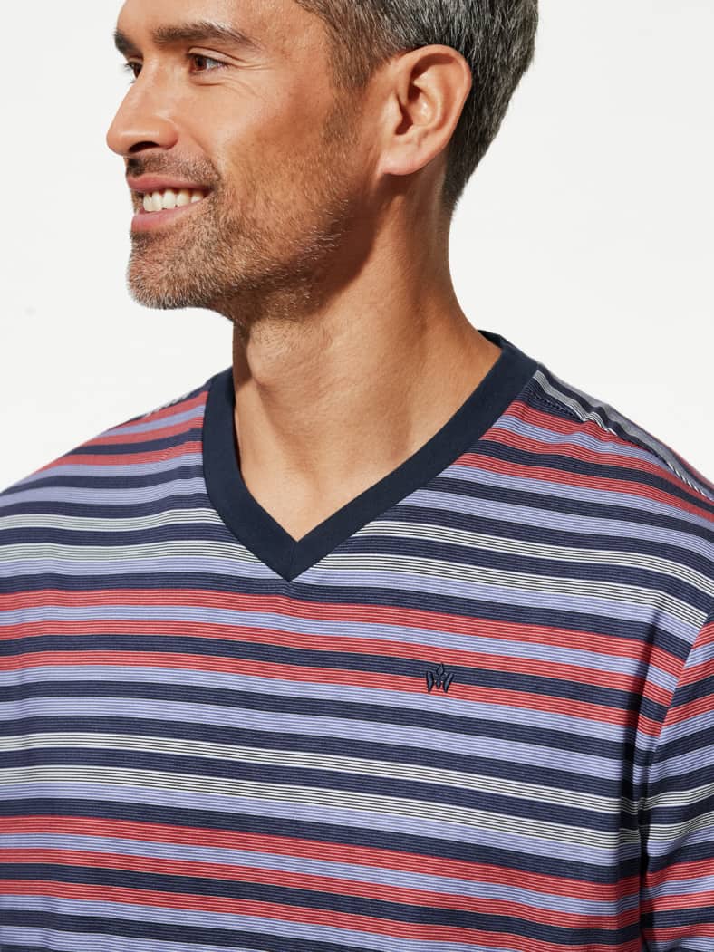 V-Pyjama Maritim Streifen