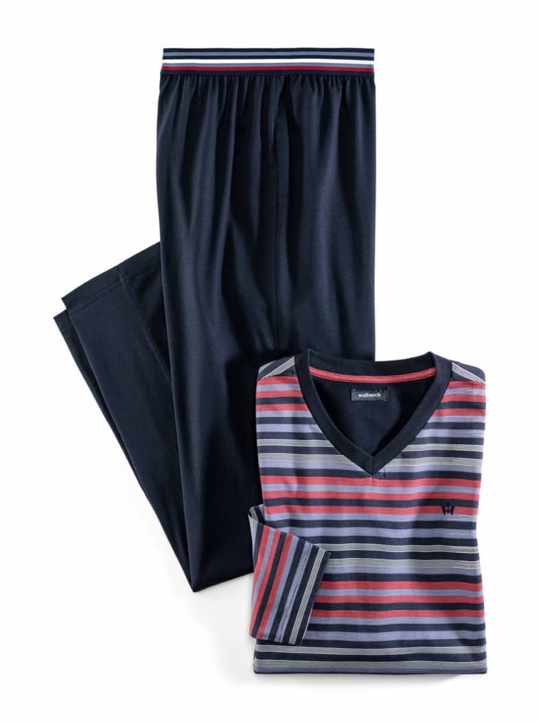 V-Pyjama Maritim Streifen