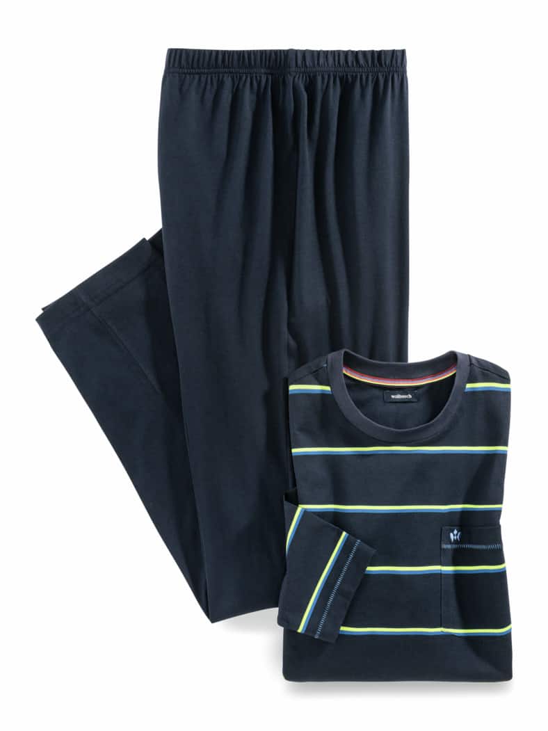 Streifen Pyjama Segeltörn Marine