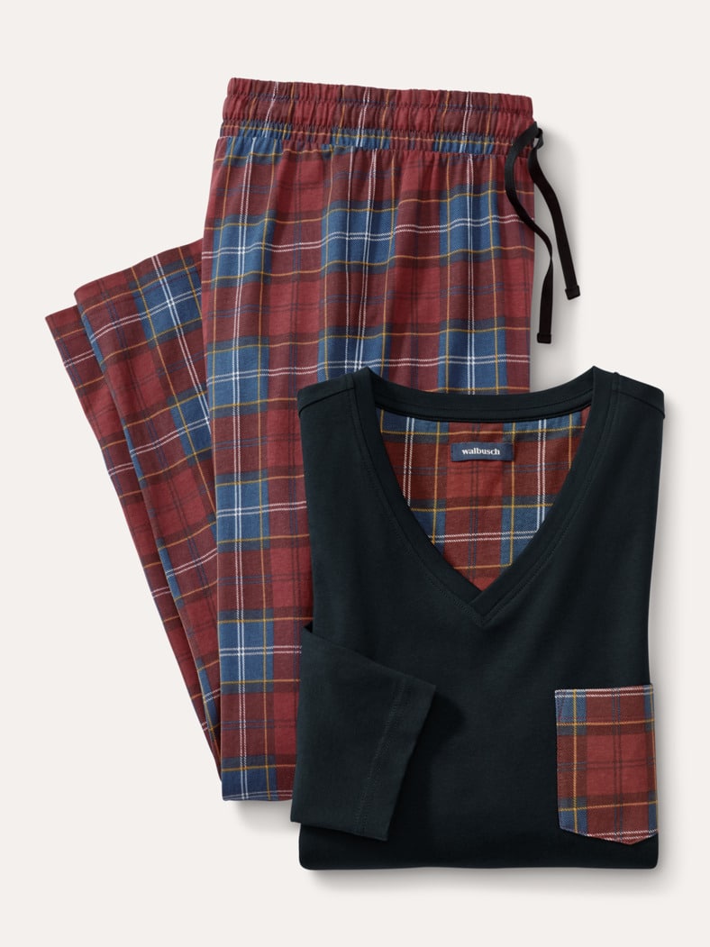 Tartan Pyjama Rot/Marine