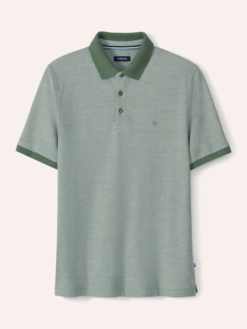 Freizeitpolo Extraglatt Salbei grün