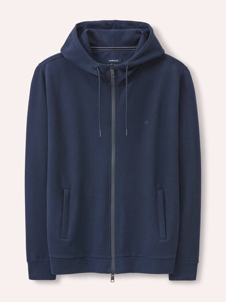 Sweatjacke mit Struktur Marine
