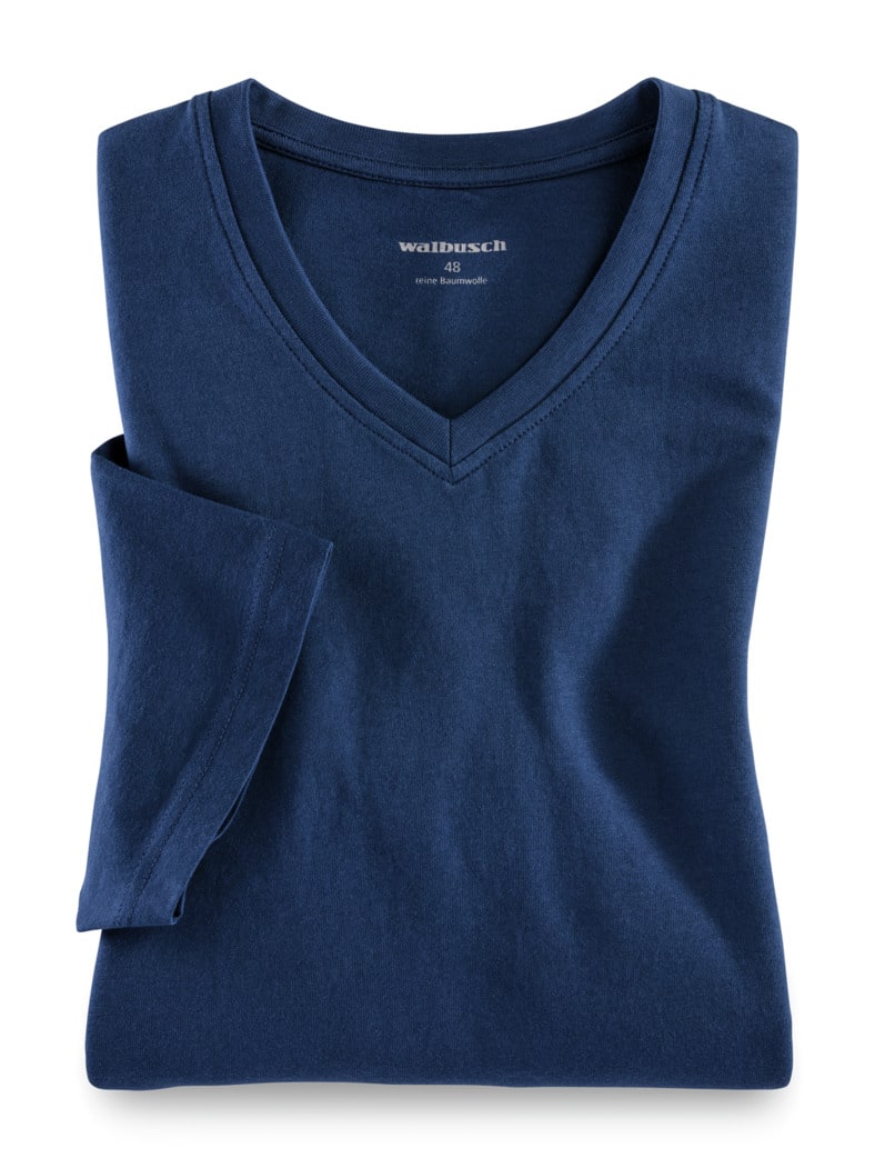 T-Shirt V-Ausschnitt Blau