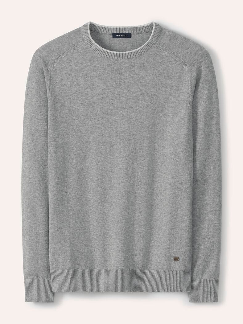 Premium Pullover Grau Melange