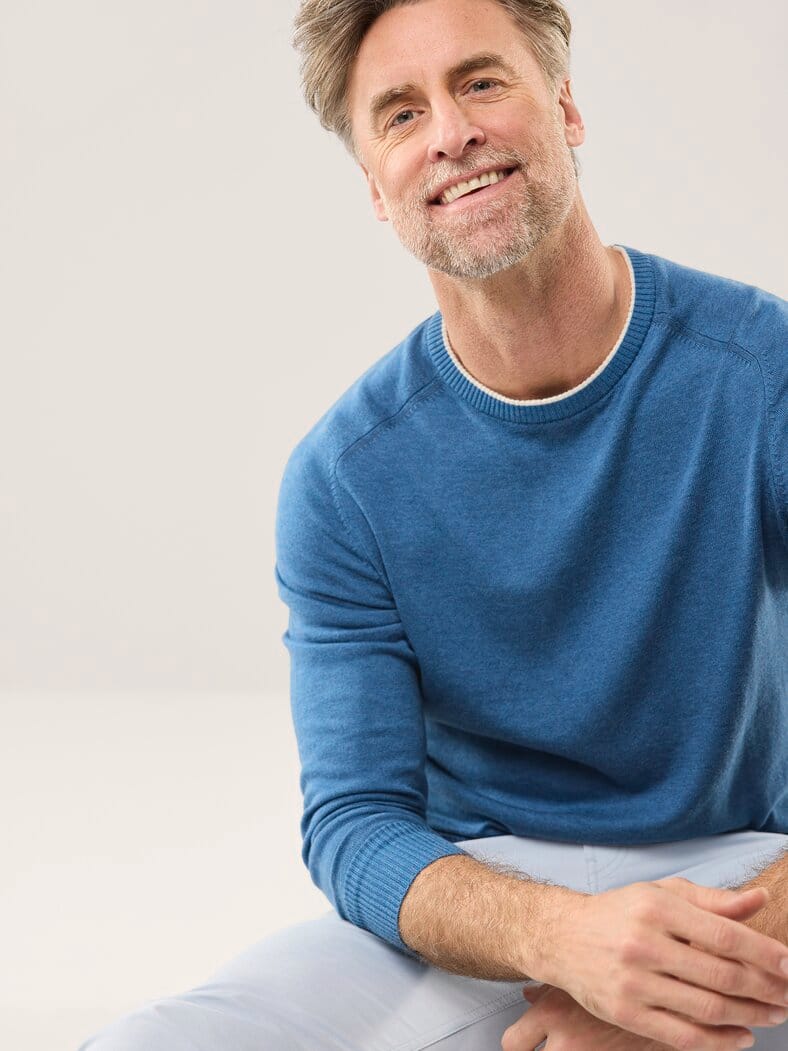 Premium Pullover Jeansblau