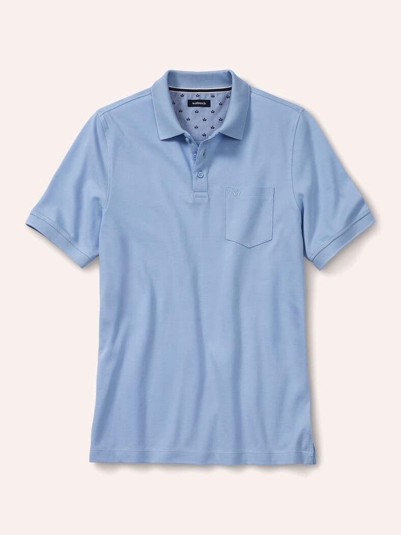 Pique-Polo Pima Cotton Hellblau