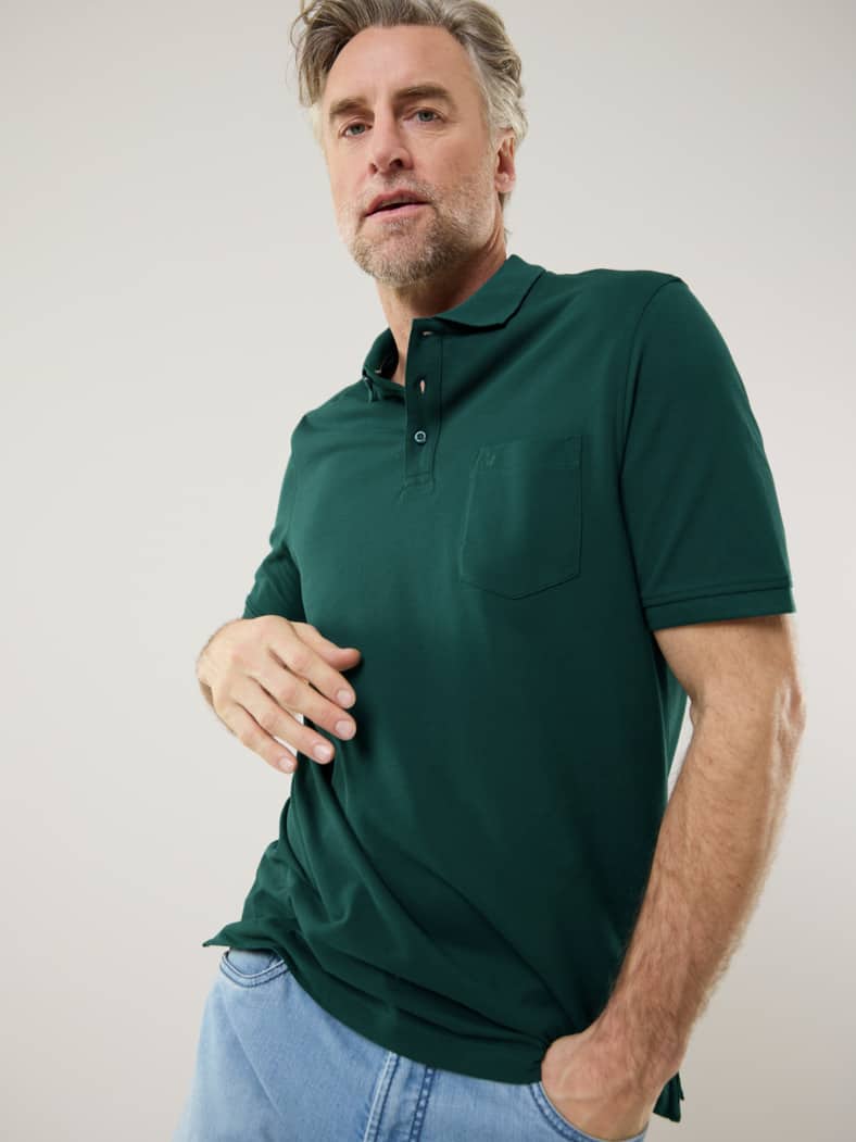 Pique-Polo Pima Cotton Dunkelgrün