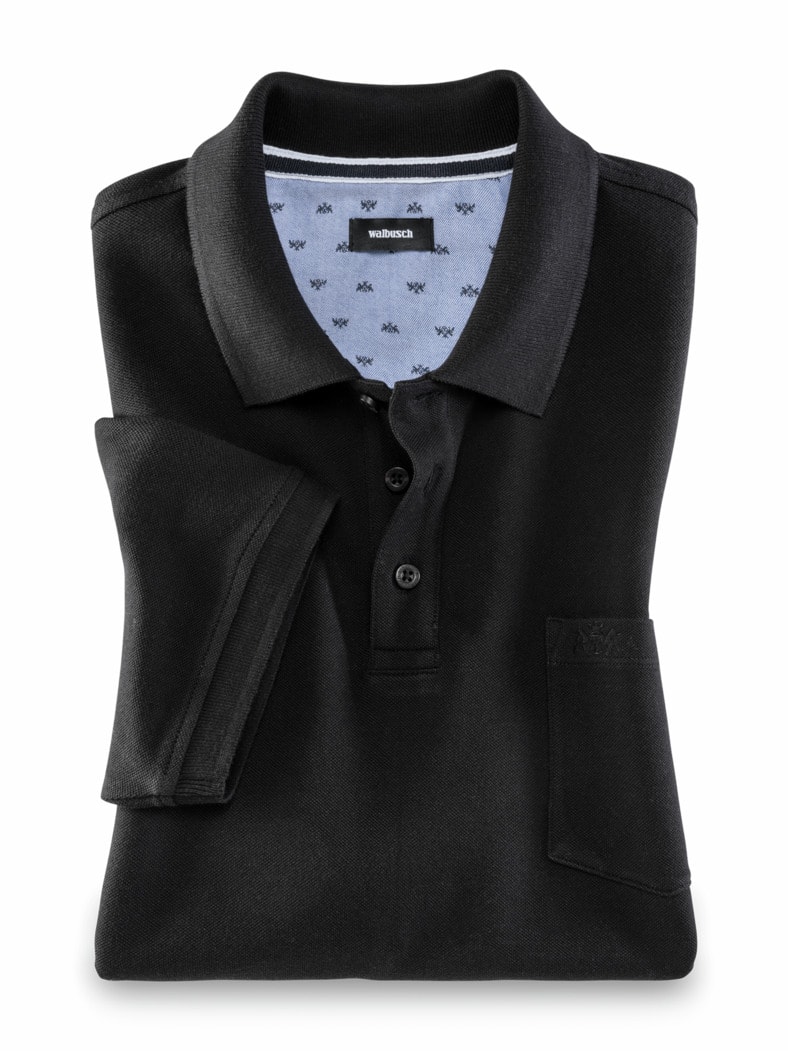 Pique-Polo Pima Cotton Schwarz