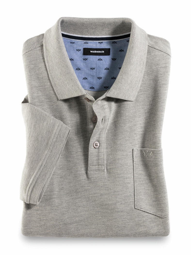 Pique-Polo Pima Cotton Mittelgrau
