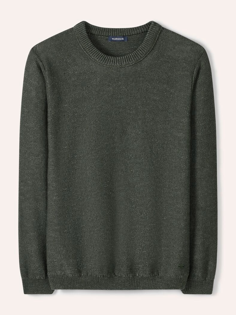 Premium Leinen-Pullover Salbei