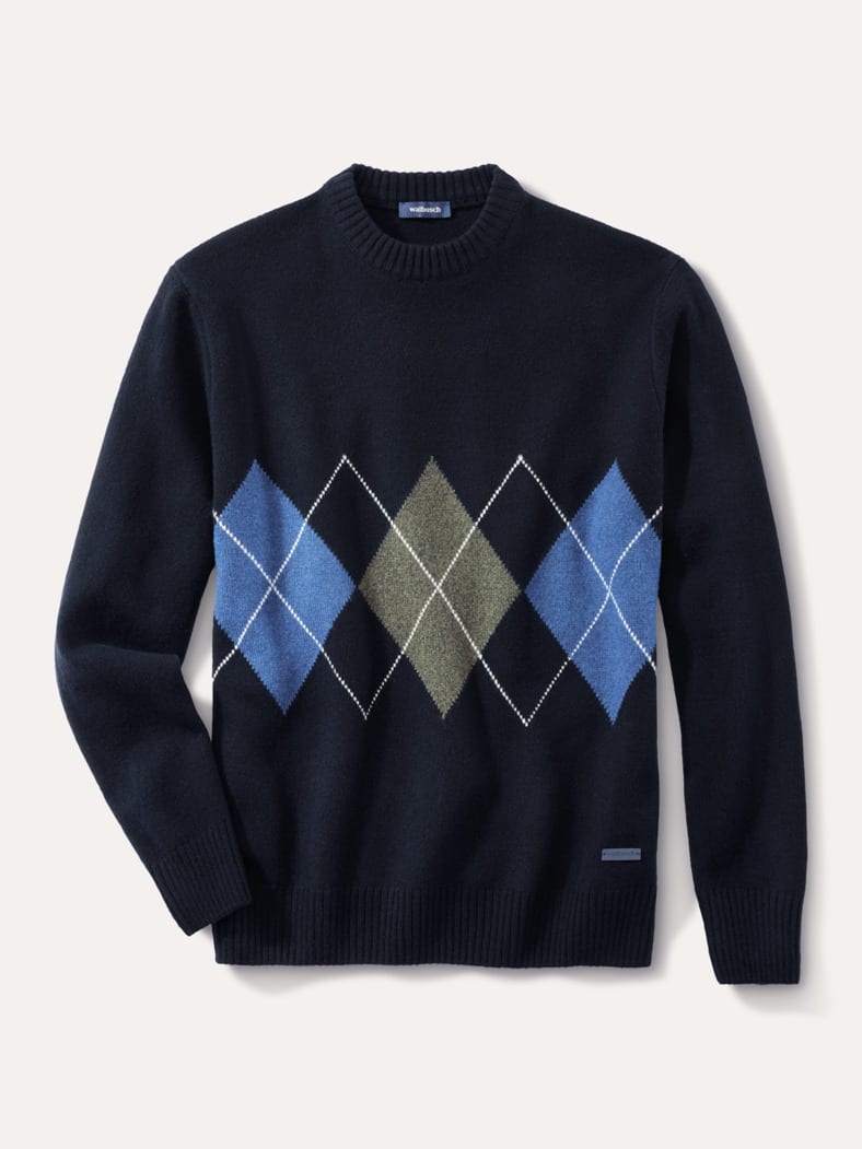 Argyle Pullover Marine