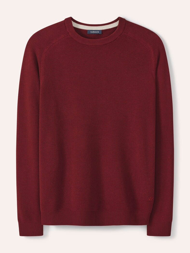 Ottoman Pullover Dunkelrot