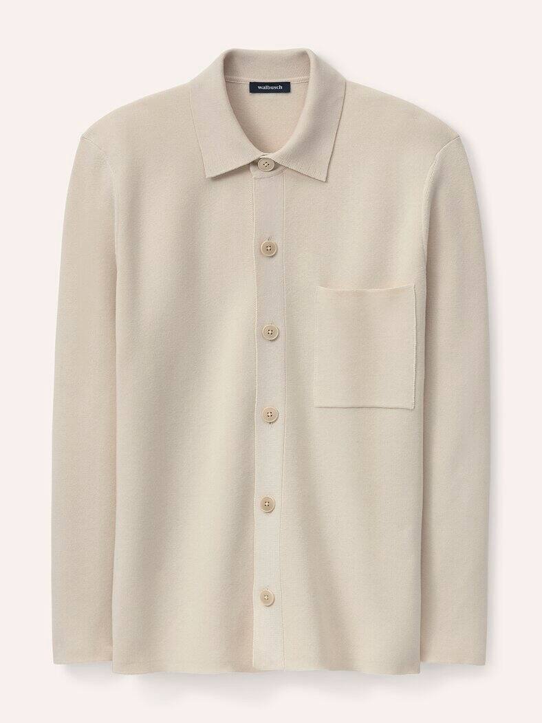 Milano Strickjacke mit Baumwolle Wollweiß