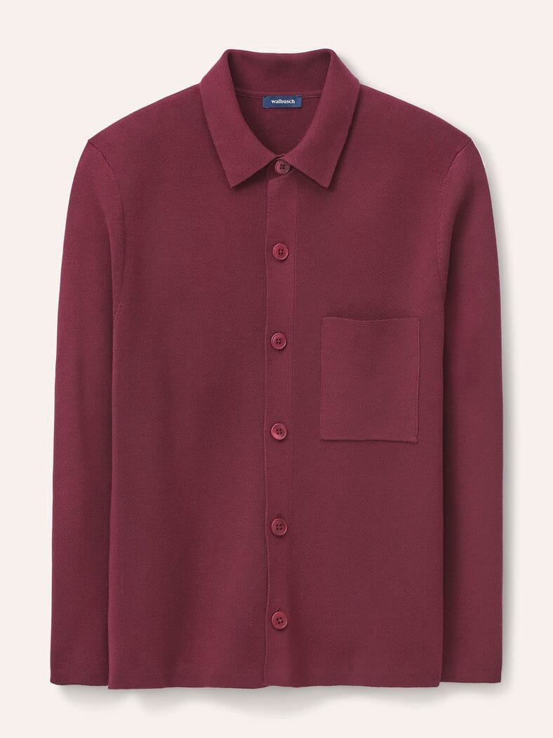 Milano Strickjacke mit Baumwolle Bordeaux